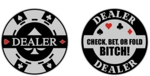 Aggressive Double Sided Heavy Poker Dealer Button NEW Exclusive The Poker Store - Picture 1 of 5