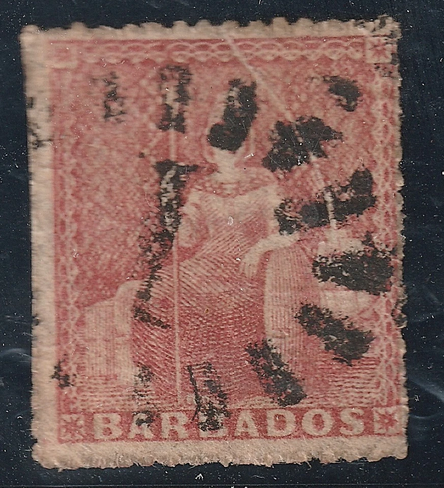 Barbados: Lote 15 - Franqueo (# 17a F - Usado). Catálogo Scott 2022 valor 87,50 USD Foto 1 de 1