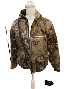 Realtree Camouflage Hooded Men's Jacket - Picture 1 of 5