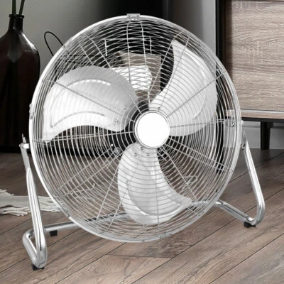 Ventilatore da Pavimento con Piantana Alluminio Verschromt 3 Livelli Inclinabile - Immagine 1 di 4