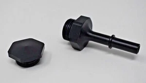K20 K24 Fuel Rail Adapter Fittings 5/16 EFI Fitting And 8AN Port Plug Rsx Civic - Foto 1 di 3
