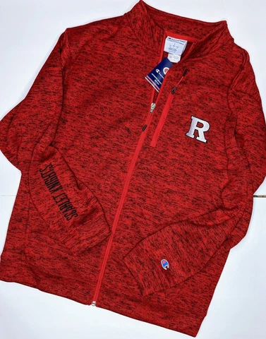 Rutgers Scarlet Knights NCAA Champion Full Zip Sweatshirt Hoodie RU New Football Cover
