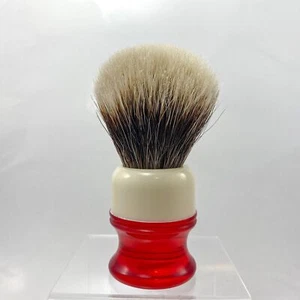 Ivory Red Shaving Brush with 20mm SHD Gealousy Bulb Knot - by AP Shave Co. - Picture 1 of 1