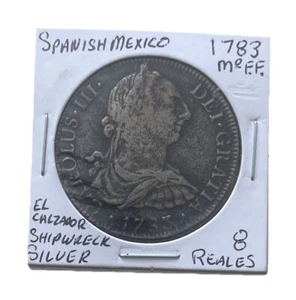 1783 Spanish Mexico El Chalcedon Wreck 8 Reales - Picture 1 of 2