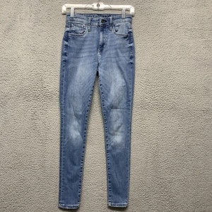 Arizona Junior's Size 3 Skinny High Rise Medium Wash Stretch Jeggings 5-Pocket - Picture 1 of 10