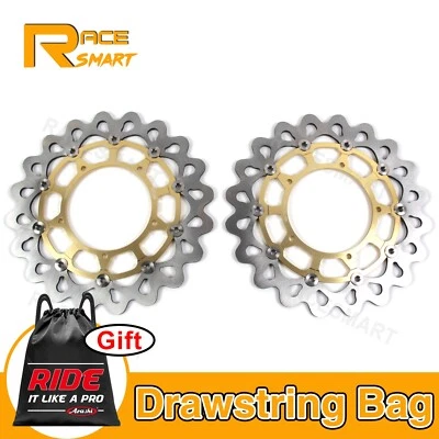 Rotores de disco de freno delanteros para Yamaha YZF R1 2004-2006 R1M 2015-2021 FZ1 2006-2015 Foto 1 de 4