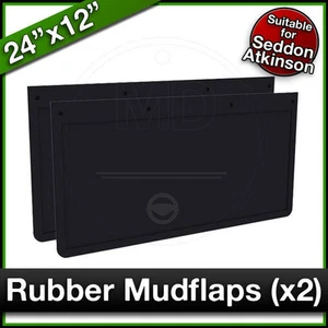 SEDDON ATKINSON REFUSE 24" x 12" 610x305mm Truck Lorry RUBBER MUDFLAPS Flap PAIR - Picture 1 of 1