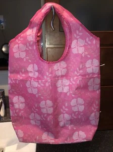 Unbranded Pink Floral Print Beach Tote with outside pockets - Picture 1 of 11