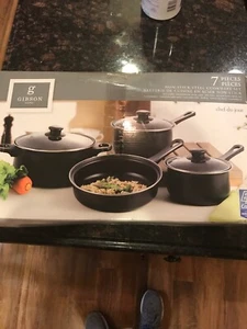 Gibson Seven Piece Nonstick Steel Cookware Set In Box - Bild 1 von 5