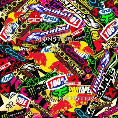 Pellicola adesiva lucida CAR WRAPPING STICKER BOMB auto moto