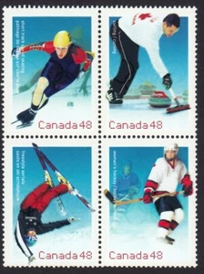 WINTER OLYMPIC = HOCKEY CURLING = Canada 2002 #1939a MNH Block of 4 - Bild 1 von 1