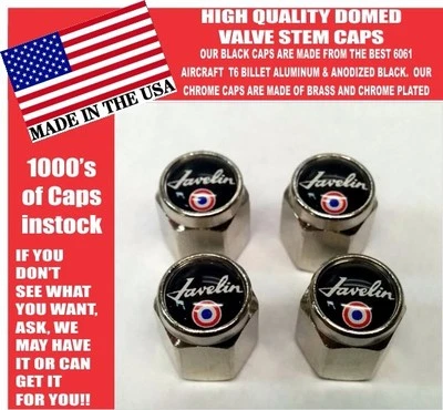 AMC Javelin American Motors Chrome Valve Stem Caps -Very Nice! - Image 1 of 4