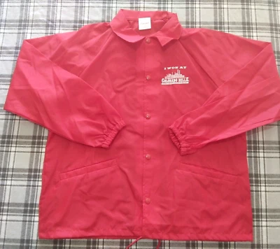 Cardinal Mens Red Snap Shut Windbreaker Sz Large Colorado Belle Casino Laughlin - Image 1 of 4