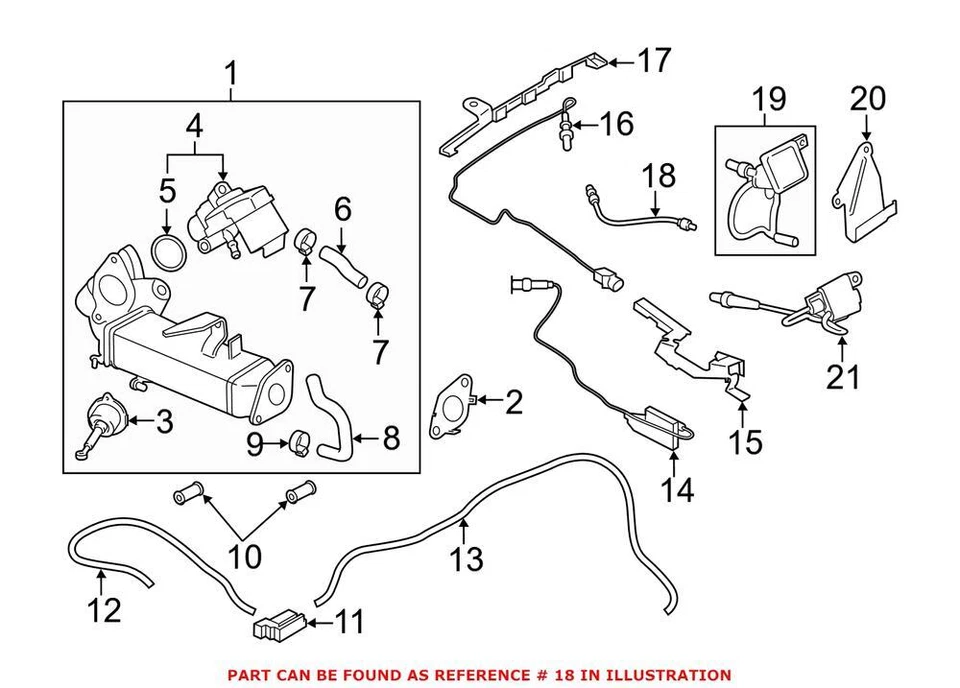 Sensor de oxigênio traseiro original do fabricante para BMW 13627805607 - Imagem 1 de 1