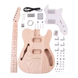 DIY Electric tl guitar kits ash body maple neck and fingerboard single F hole - Picture 1 of 6