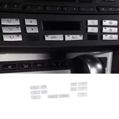 Silver Aluminum For BMW X3 E83 2006-2010 Central Console AC Switch Button Cover - Image 1 of 4