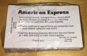 Vintage American Express Amex Kreditkarte Lade Quittungszettel Neu aus altem Lagerbestand - Bild 1 von 3