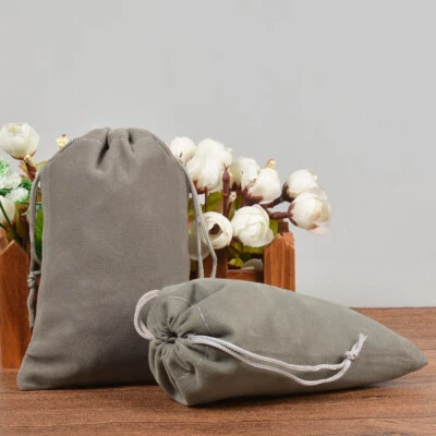 10-100pcs Velvet Drawstring Pouch Jewelry Baggie Ring Party Wedding Gift Bag LOT - Image 1 of 4