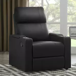 SILLAS RECLINABLES con Puertos de Carga USB, Cuero Sintético Negro o Marrón - Imagen 1 de 14