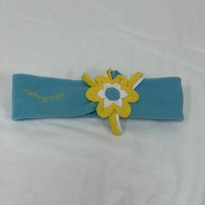 Obermeyer Headband Ear Warmer Ski Snowboard Girls Flower Blue Yellow Soft - Picture 1 of 5