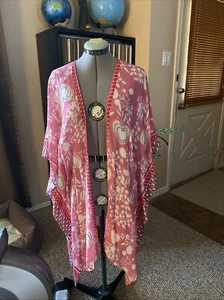 Coldwater Creek One Size Kimono Topper Cover-Up Embroidered New/No Tag With Flaw - Picture 1 of 12