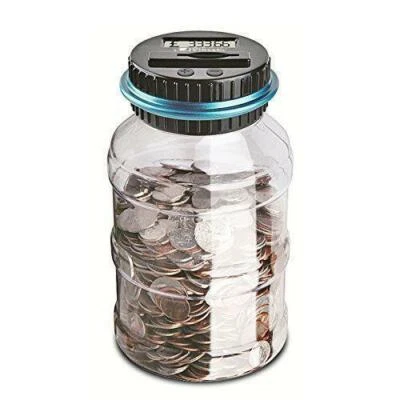 Vinsani® Digital Piggy Bank UK Coin Counting Jar Money Box Coin Saving Pot - Image 1 of 4