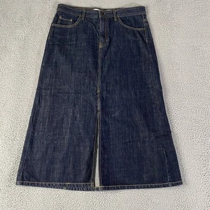 Gap Denim Maxirock Damen 12/34 blau Jeans Schlitz getäfelt Hippie bescheiden Boho Y2K - Bild 1 von 9