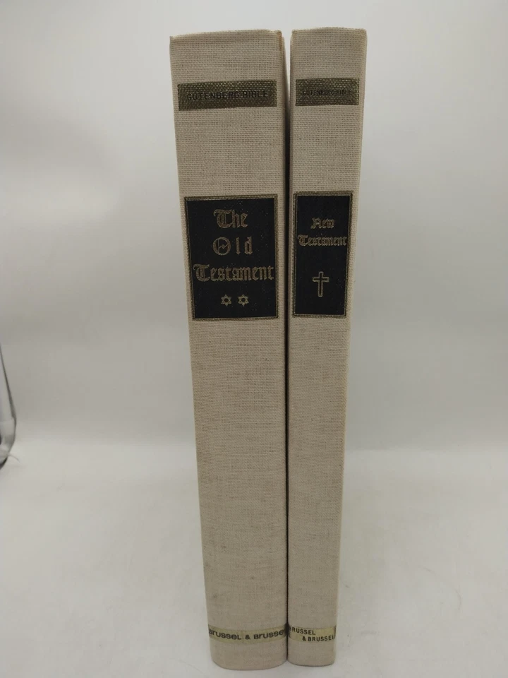 The Gutenberg Bible 1968 Reproduction-Latin - 2 Volume Set-Old & New Testament - Image 1 of 4