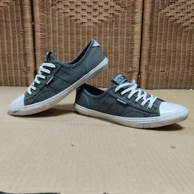 Tênis SUPERDRY Lona Clássico Feminino Sapatilhas Verde e Branco Tamanho Reino Unido 7 - Imagem 1 de 4