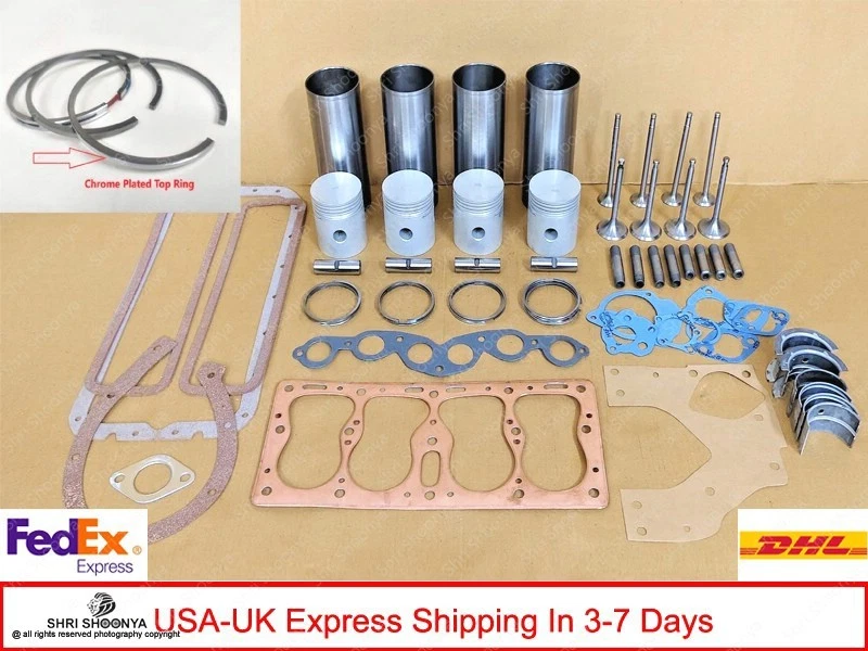 Kit de revisión de motor para Jeep Willys con motor de 134L compatible con MB GPW CJ2A CJ3A M38 Foto 1 de 4