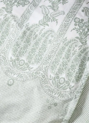 Lauren Ralph Lauren Green Wakefield Paisley King Duvet 3 Pc Set MSRP $470 - Image 1 of 4