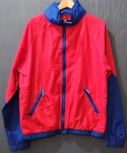 Tipsyelves + Baywatch Unisex Cortavientos con Capucha Azul y Rojo Bloque de Color Cremallera Completa - Imagen 1 de 12