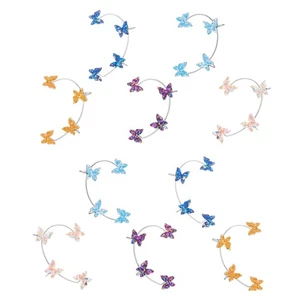 Douyin with the Same Sequin for Butterfly Ear Hanging Without Ear Hole Ear Bone - Picture 1 of 14