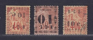 New Caledonia Scott 11a 12a 13 1891-92 Surcharged French Colonies Issues SCV $93 - Picture 1 of 2