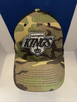 '47 Brand NHL Los Angeles Kings Trucker Camo Black Mesh Snapback Adult Cap Hat - Image 1 of 4
