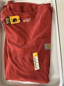 Carhartt Shirt Mens 2XL Tall Red Loose Fit Long Sleeve Workwear Heavyweight NWT - Picture 1 of 5