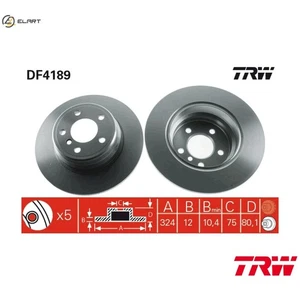 2x BRAKE DISC DF4189 FOR BMW X5/SAV/E53 M57D30 M54B30 3.0L M57D30 2.9L 6cyl 4.4L - Picture 1 of 12