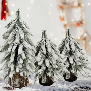 3-Piece Mini Christmas Tree Set 2 Sizes For Christmas Holiday Party Decoration - Photo 1/8