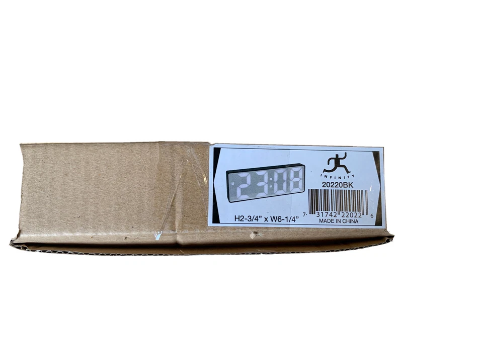 Infinity Instruments Digital Alarm Clock, 2 3/4" x 6 1/4" (20220BK) - Image 1 of 3