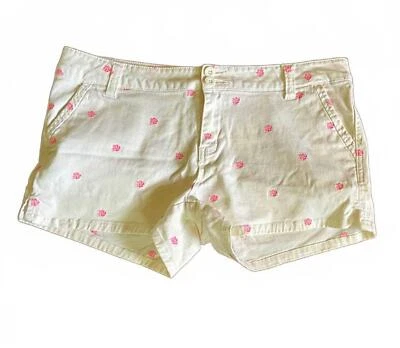 Pantalones Cortos Denim BeBop Blanco Rosa Flores 13 Foto 1 de 4