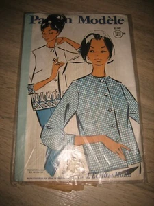 Ancien Patron Modèle Couture Echo de la Mode Blouse femme T 48-50 - Foto 1 di 2