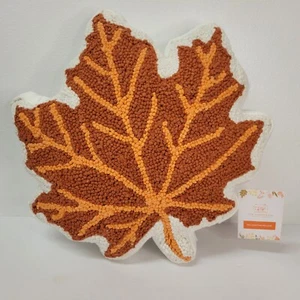 The Farmhouse ~ Rachel Ashwell ~ Fall Orange Pumpkin Throw Pillow - Picture 1 of 8