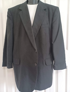 Men's English Manor 48L 2 Button Blazer/Sport Coat Jacket Black/Gray Pinstripes