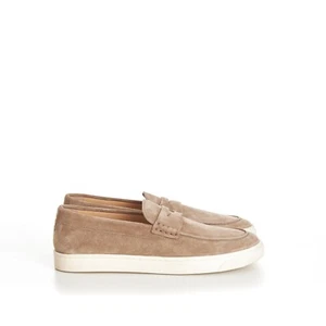BRUNELLO CUCINELLI 950$ Slip-On Loafer Sneakers - Light Brown Washed Suede - Picture 1 of 9