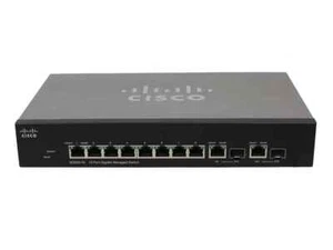 Cisco Switch SG300-10 10Ports 1000Mbits 2Ports Combo SFP 1000Mbits No AC Adapter - Bild 1 von 5