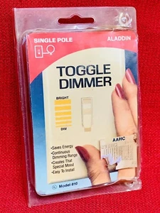 ALADDIN Single Pole Toggle Dimmer Wall Incandescent Light Switch 600 watt 120VAC - Picture 1 of 4