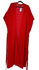 NWT Torrid Cardigan Sweater Duster 5X 6X Red Crochet Plus Short Sleeve Open Knit - Picture 1 of 17
