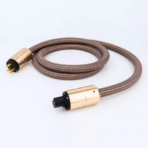 Accuphase OFC Copper HiFi Audio Power Cord US EU Schuko AC Power Supply Cable - Picture 1 of 8
