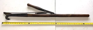 PRIMATIVE ANTIQUE DARK WOOD & STEEL TREE LOPPER 38" - Picture 1 of 12