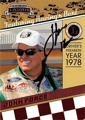 John Force autographed trading card Funny Car Racing 2011 Press Pass Legends #12 - Image 1 of 2